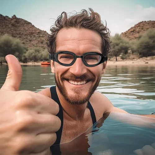 Vista 2 de Gafas de natación W2 para adultos, hombres y mujeres, protección UV antivaho sin fugas