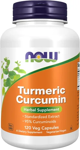 Vista 9 de NOW Foods Suplementos, curcumina de cúrcuma, derivada del extracto de raíz de cúrcuma, 95% curcuminoides, suplemento herbario, 60 cápsulas vegetales