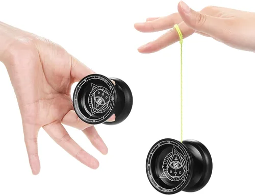 Vista 7 de Lixada Yoyo profesional de aluminio competitivo Yoyo Ball Yo Yo regalo con 5 cuerdas de repuesto y guante, ideal para principiantes y para trucos