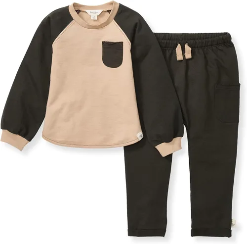 Vista 29 de Burt's Bees Baby Boys Organic Cotton Sweatshirt & Jogger Set, Outfit Bundle Fútbol de lavado ácido