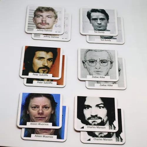 Vista 3 de Kulturmeister - Notorious Serial Killers Memory Match Game - Tema del asesino en serie
