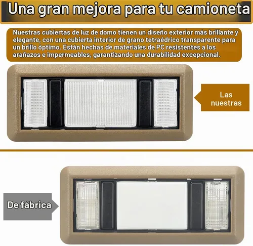 Vista 4 de Cubiertas de luz de cúpula de mapa para techo interior, repuesto de lente transparente compatible con K1500 K2500 C1500 C2500 1988-2000, Chevy