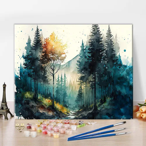 Vista 9 de TUMOVO Kits de pintura por números para adultos, diseño de acuarela, para niños, kits de pintura por números, kits de pintura por números, pintura