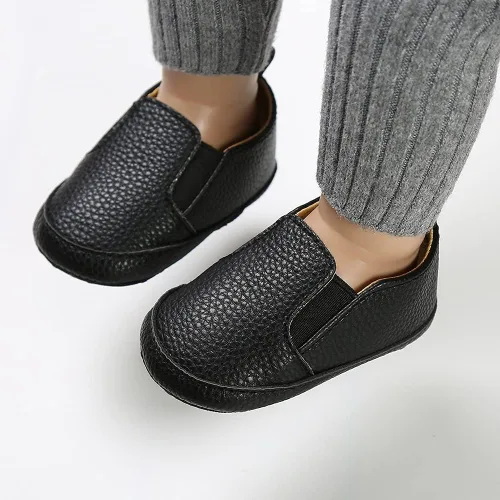 Vista 2 de E-FAK Zapatos unisex para bebés, niños y niñas, antideslizantes, para recién nacidos, primeros pasos, zapatos de cuna