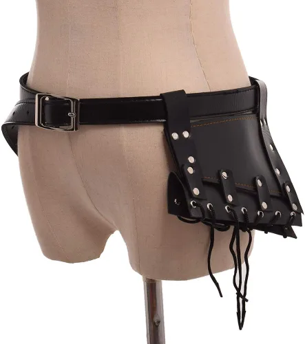 Vista 2 de BLESSUME Funda medieval de rana de espada con cinturón de estoque cruzado con cordones, 1 unidad