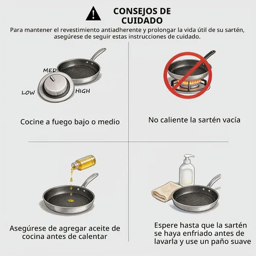 Vista 8 de imarku 8-Inch Frying Pan Non Stick with Lid, Ceramic-Coated Stainless Steel