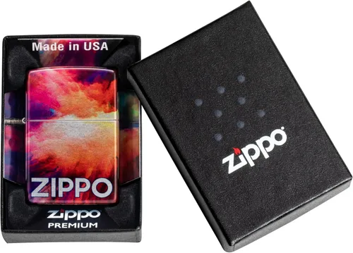 Vista 6 de Zippo Encendedor de bolsillo cromado con diseño Tie Dye 540