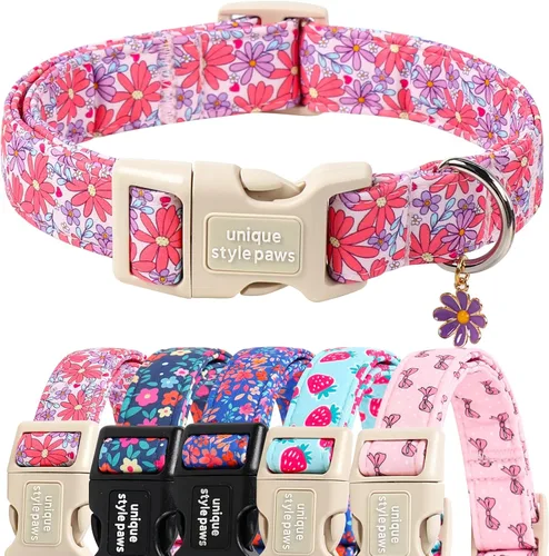 Vista 80 de Unique style paws Collar de perro con hebilla de plástico con colgante, collar de cachorro para primavera y verano, traje de baño para fiesta