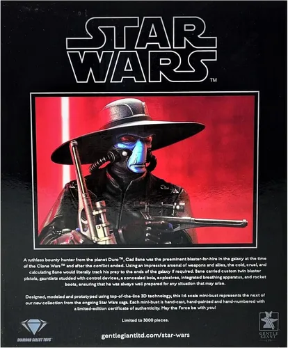 Vista 7 de Diamond Select Toys Star Wars: The Clone Wars: Cad Bane Busto escala 1:6, multicolor, 6 pulgadas, APR222241
