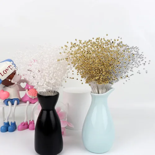 Vista 2 de BetterJonny - 100 palitos de perlas, cuentas de 0.118 pulgadas (0.118 in), cuentas creativas de tallos de perlas, tallos de cuentas florales