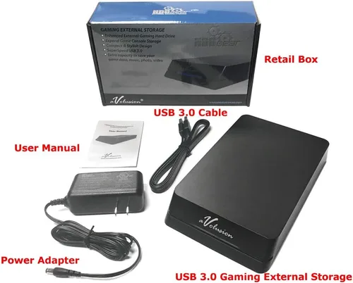 Vista 5 de Avolusion HDDGear Pro 3TB (3000GB) 7200RPM 64MB caché USB 3.0 Disco duro externo para juegos (para Xbox ONE X/S, preformateado)
