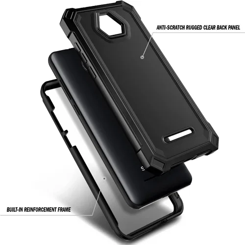 Vista 3 de NZND Funda compatible con Schok Volt SV55 con [protector de pantalla integrado], cubierta protectora de cuerpo completo a prueba de golpes