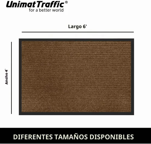Vista 8 de UNIMAT Tapete de protección de tráfico, 3 x 5 pies, resistente e impermeable, resistente a las manchas y a la decoloración, parte trasera de goma