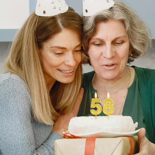Vista 4 de Vela de 10 cumpleaños número 10, vela dorada de 10 cumpleaños niño niña décimo pastel para cumpleaños de diez años, boda, aniversario, fiesta
