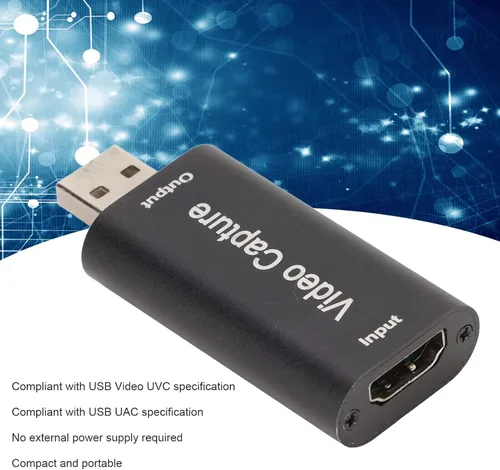 Vista 2 de VBESTLIFE Tarjeta de captura de video 4K, dispositivo de captura de video USB, tarjeta de captura de juegos de tarjeta Cam Link, adaptador
