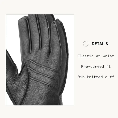 Vista 3 de Hestra mens Mens Leather Work Gloves Deerskin Primaloft Rib Winter Glove