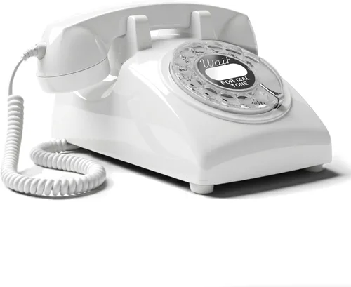 Vista 14 de Opis 60s Cable: Teléfono rotativo/Teléfono vintage/Teléfono retro/Teléfono antiguo/Teléfono fijo retro/Teléfono vintage/Teléfono analógico