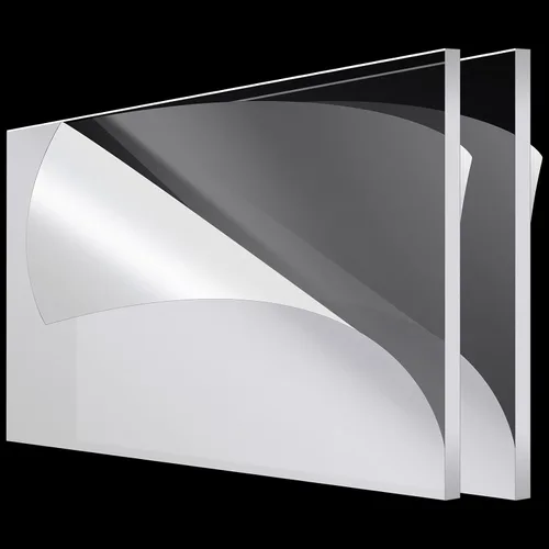 Vista 10 de Roowest 2 piezas de láminas de plexiglás acrílico transparente de 18 x 36 pulgadas, 1/4 pulgada de grosor, paneles de plástico transparente, láminas
