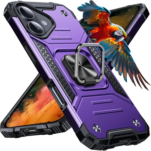Vista 13 de Anqrp Funda resistente para iPhone 6/7/8/SE/SE2 con soporte de anillo mejorado y agarre, grado militar, a prueba de golpes, resistente y robusta