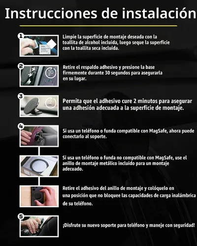 Vista 4 de Mob Armor Slim Mount MS MagSafe - Soporte para teléfono de coche