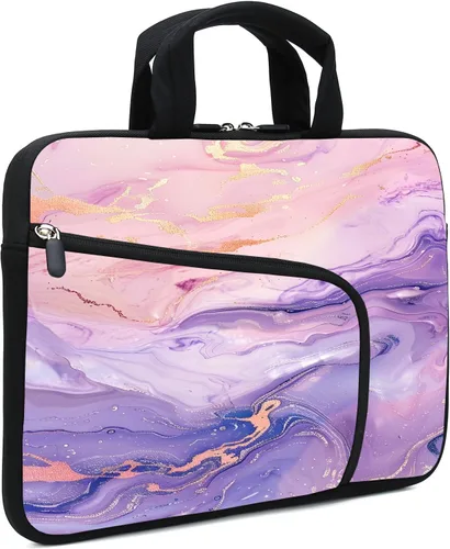 Vista 9 de Funda para portátil de 11.6" 12.2 pulgadas para Chromebook, Ultrabook, portátil, tableta de neopreno con asa para hombres y mujeres, dos bolsillos