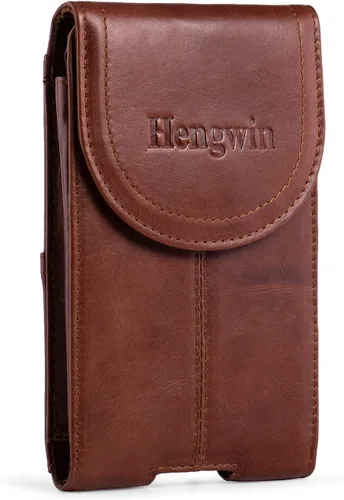 Vista 8 de Funda de cuero genuino para iPhone 17 Pro Max 16 Pro Max 15 Plus 14 Pro Max Samsung Galaxy Note 9 8 S24 Ultra S25 Edge Funda con clip para cinturón