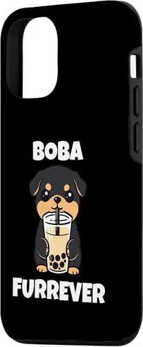 Vista 2 de iPhone 15 Rottweiler Boba Furrever Funny Dog Bubble Tea Case