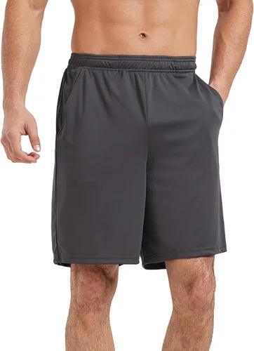 Vista 3 de Paquete de 5 pantalones cortos deportivos para hombre con bolsillos, secado rápido, pantalones cortos de entrenamiento para correr para hombre