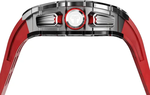 Vista 5 de TSAR BOMBA Relojes automáticos para hombre, reloj de esqueleto mecánico, relojes analógicos impermeables de 164.0ft, correas de reloj fluorubber
