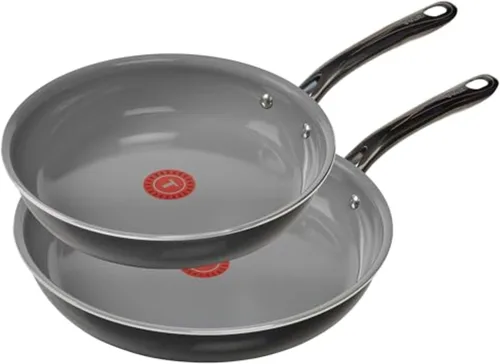 Vista 9 de T-Fal Preserve - Juego de 2 sartenes antiadherentes de cerámica, 8.5" y 11", apto para horno y parrilla hasta 350°F, tecnología InoCeram Glide, Beige