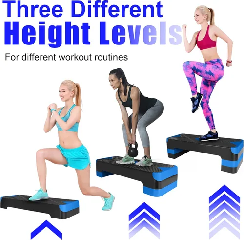 Vista 5 de Entrenador de plataforma escalonado aeróbico de entrenamiento de ejercicio ajustable