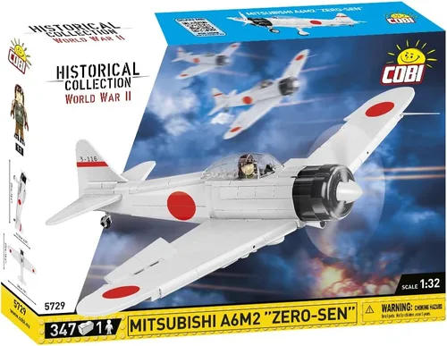 Vista 3 de COBI Colección Histórica Segunda Guerra Mundial Mitsubishi A6M2 Zero-SEN Plane