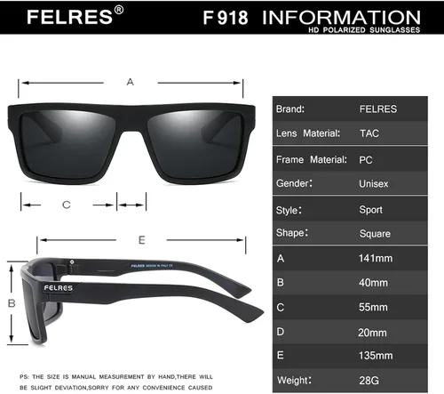 Vista 5 de Gafas de sol deportivas polarizadas para hombre F918
