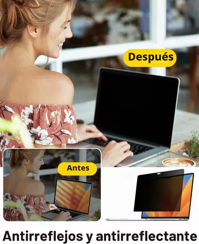 Vista 5 de F FORITO Protector de pantalla de privacidad de 360° compatible con MacBook Pro de 13 pulgadas (2016, 2017, 2018, 2019, 2020, 2021, 2022, M1, M2)