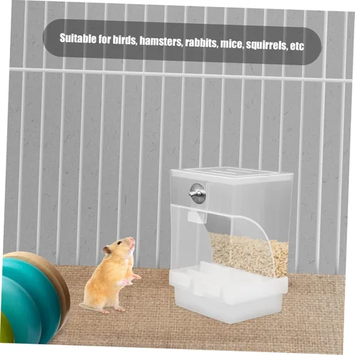 Vista 9 de STOBOK Comedero automático para pájaros sin ensuciar, accesorios para periquitos canarios, cacatúa, pinzón, periquito, semilla, contenedor