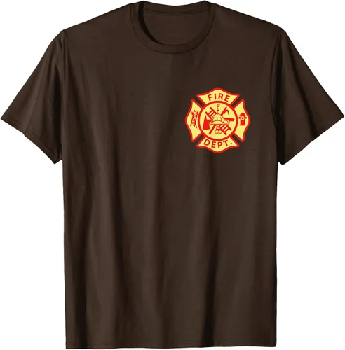 Vista 56 de Camiseta con logotipo de bomberos con símbolo de bombero, Negro