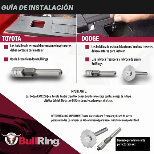 Vista 8 de BullRing - Anclajes de amarre retráctiles de ajuste empotrado - Ram, Tundra