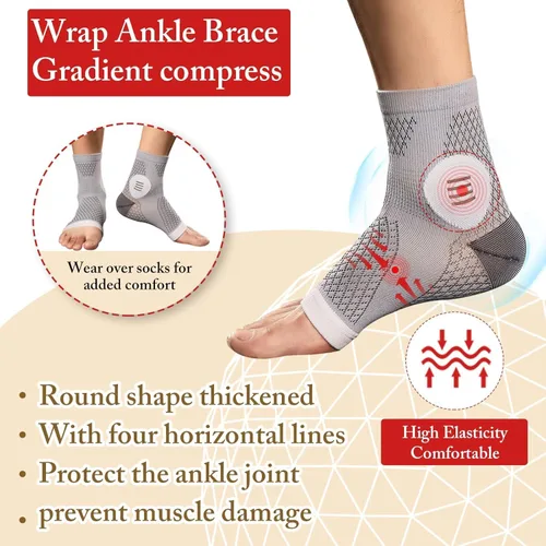Vista 5 de Calcetines de compresión para neuropatía para hombres y mujeres, calcetines para fascitis plantar, calcetines de alivio del dolor para neuropatía