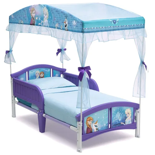 Vista 5 de Delta Children Silla tapizada, Disney Mickey Mouse & Canopy cama para niños pequeños, Disney Frozen