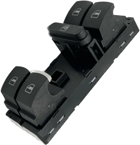 Vista 4 de DEVMO Interruptor de control de elevalunas eléctrico delantero izquierdo (lado del conductor) 1K4959857B 7L6959857A Compatible con Golf Jetta Passat