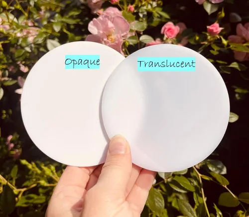 Vista 2 de DistinctAndUnique Un disco redondo en blanco acrílico blanco opaco (7 pulgadas de diámetro): círculo de plexiglás de borde liso de 1/8 pulgadas