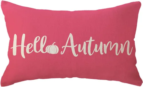 Vista 10 de ULOVE LOVE YOURSELF Hello Pumpkin - Funda de almohada lumbar de 12 x 20 pulgadas, decoración de otoño, funda de cojín rectangular decorativa