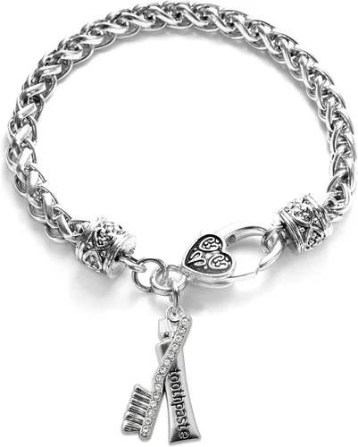 Vista 61 de Inspired Silver - Pulsera de plata con dije personalizado y circonitas cúbicas.