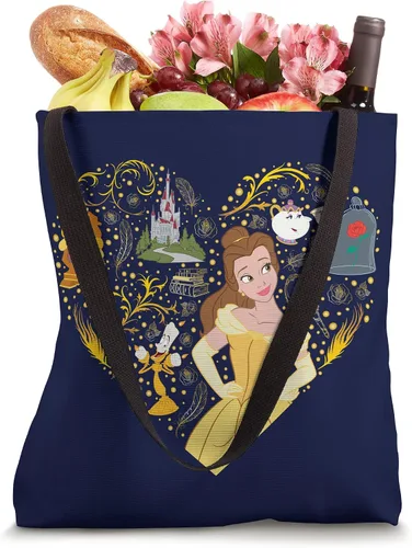 Vista 4 de Disney Princess Belle Enchanted Heart Bolsa de mano Blanco 16 pulgadas
