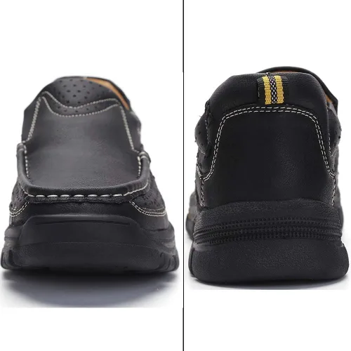 Vista 4 de Venshine Mocasines casuales para hombre, zapatos de cuero para caminar