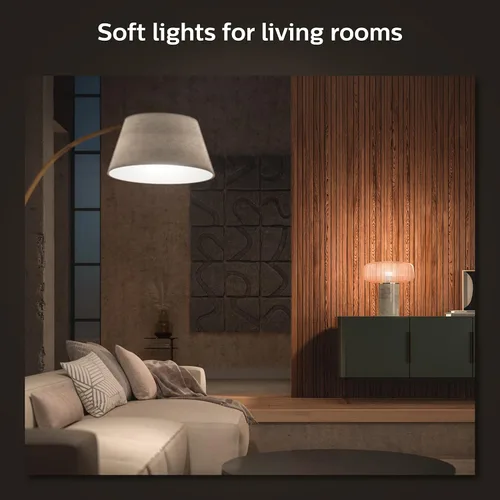 Vista 5 de Philips Hue - Kit de iniciación de luz inteligente blanca, incluye (1) puente y (2) bombillas LED inteligentes blancas suaves A19 de 75 W, E26