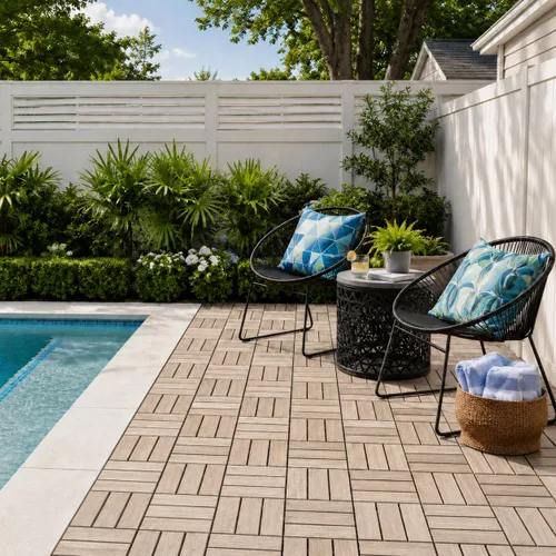 Vista 2 de Azulejos de cubierta premium, 10 piezas de suelo de patio