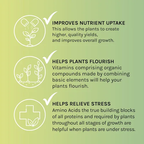 Vista 5 de Microbe Life Hydroponics Vitaminas y aminoácidos prémium esenciales para un máximo crecimiento de las plantas y absorción de raíces, uso