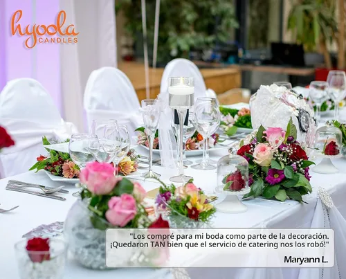 Vista 3 de Hyoola Velas flotantes blancas prémium de 3 pulgadas - 8 horas - Paquete de 12 - Fabricadas en Europa Blanco