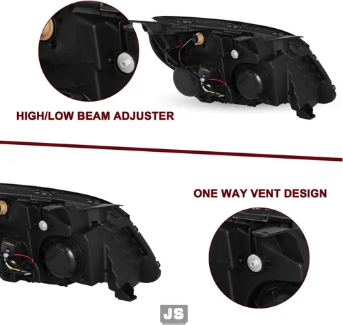 Vista 5 de JSBOYAT Par de faros delanteros halógenos Chevy Equinox 2016 2017, par de proyectores, estilo OE, conjunto de faros delanteros de fábrica